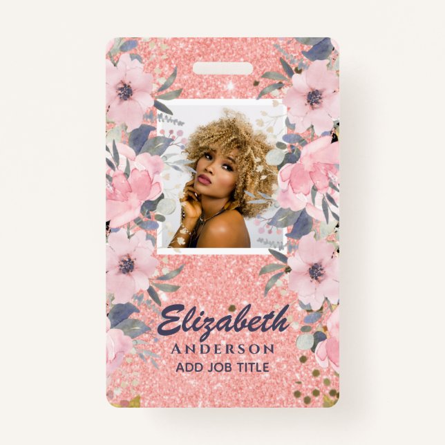 Badge ID PHOTO - Employé VIP Pass Fleurs de Parties scin (Devant)