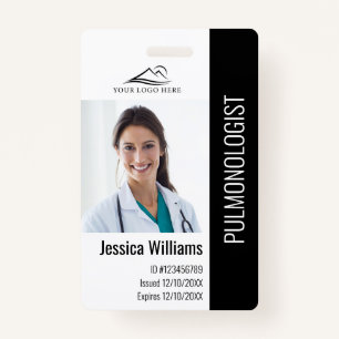 Badge ID photo et texte personnalisé Médicale