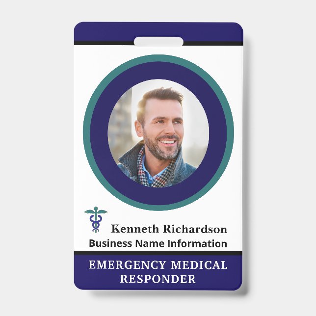 Badge ID photo Médicale de l'employé Personnaliser le ba (Avant)