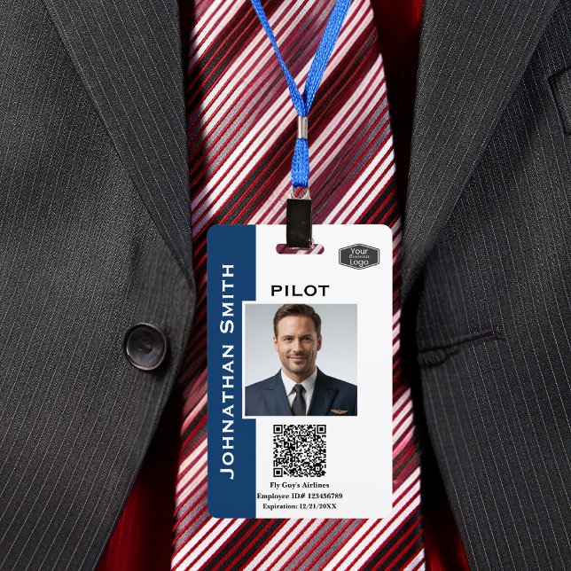 Badge ID photo Numéro de sécurité de la compagnie Code Q (Créateur téléchargé)
