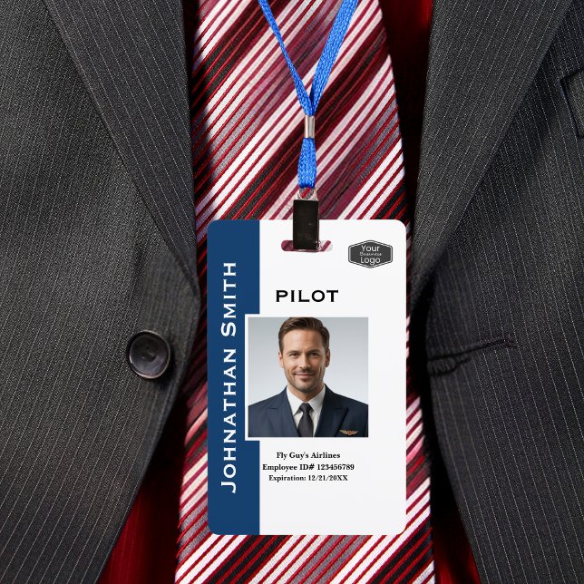 Badge ID photo Numéro de sécurité de la compagnie Code Q (Créateur téléchargé)