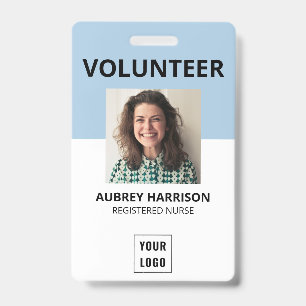 Badge ID photo simple bénévole