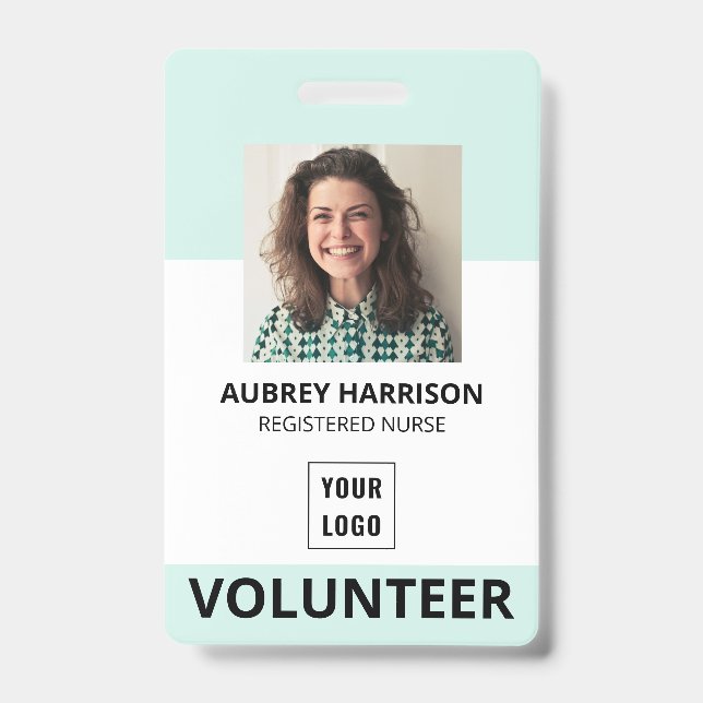Badge ID photo simple de Bénévole (Avant)