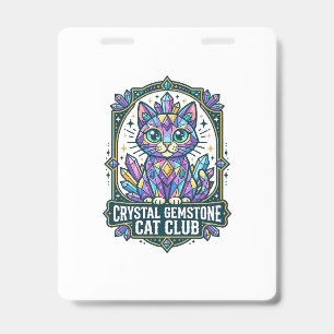 Badge Idée Cadeau Chat Maman Pierre Précieuse Cristal -