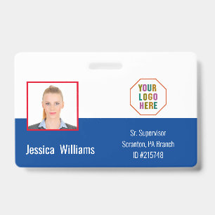 Badge Identifiant de l'employé avec un logo d'entreprise