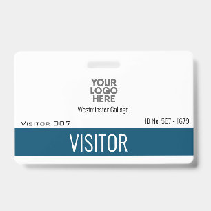Badge Identifiant de l'entreprise Logo Visiteurs Invités