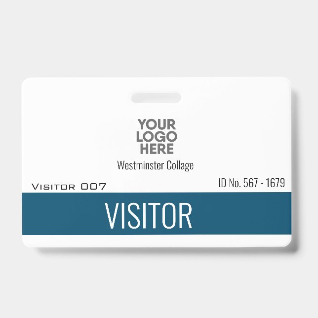 Badge Identifiant de l'entreprise Logo Visiteurs Invités (Avant)