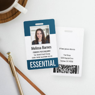 Badge Identifiant de sécurité de photo pour employés ess