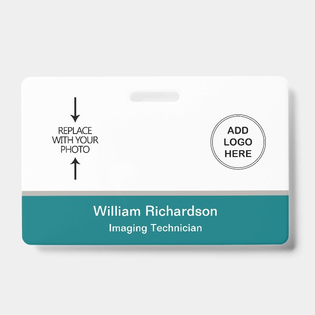 Badge Identifiant de technicien en imagerie Logo (Avant)