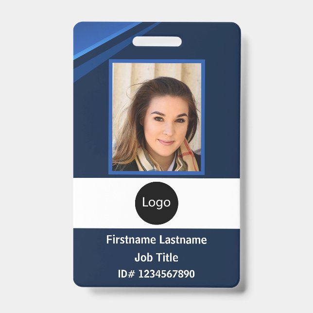 Badge identifiant d'employé de société personnalisé, cod (Avant)