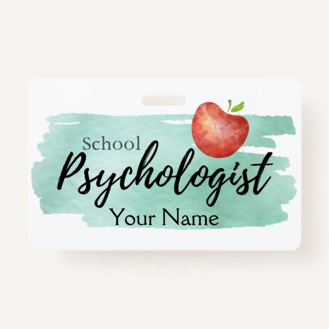 Badge Identifiant du psychologue de l'école (Devant)