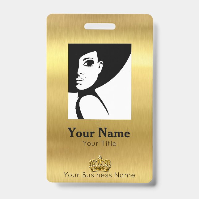 Badge Identifiant Or Employé (Avant)