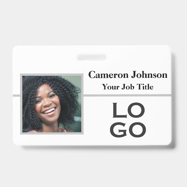 Badge Identification de base avec photo et logo personna (Avant)