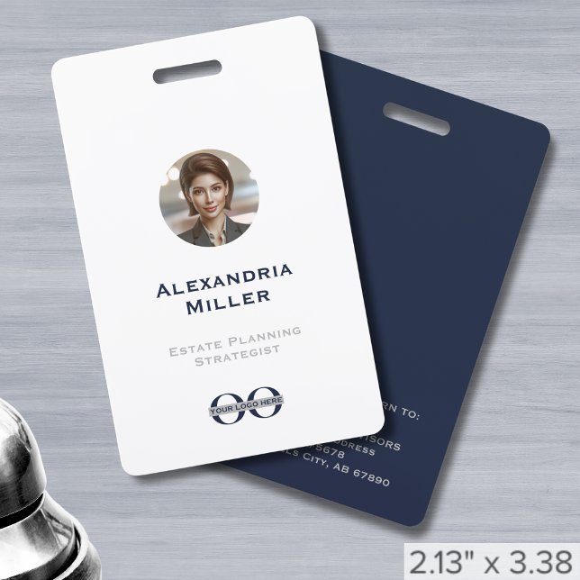 Badge Identification de personnel avec photo et logo per (Créateur téléchargé)