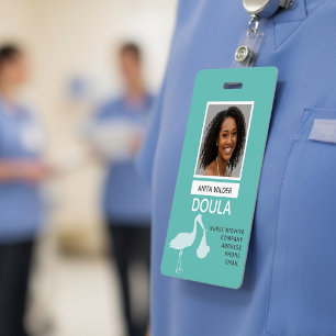 Badge Identification de Photo de Sage-Femme Doula Livrai