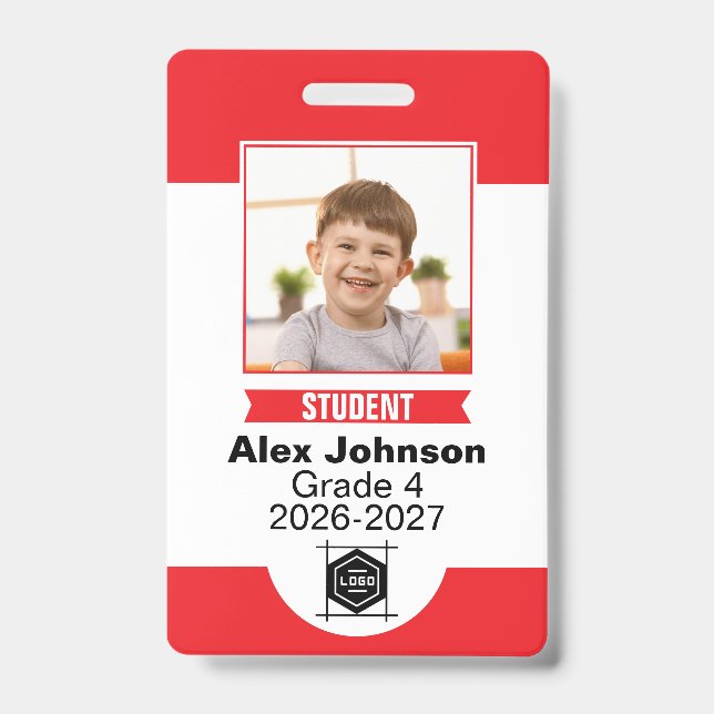 Badge Identification de photo personnalisée pour les élè (Avant)
