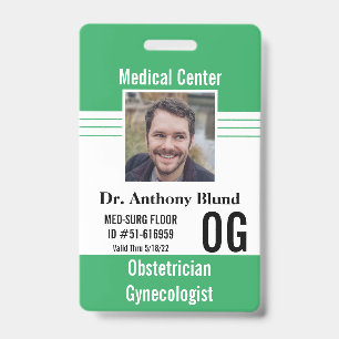Badge Identification du médecin de l'hôpital Nom de la p