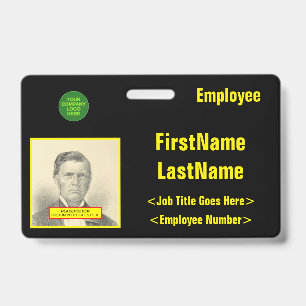 Badge Identification du personnel qui s'attaque aux yeux