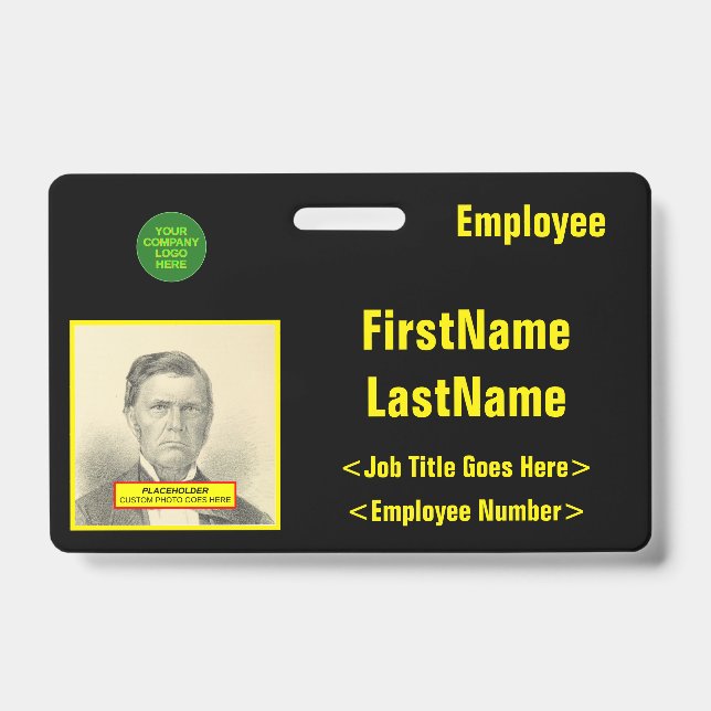 Badge Identification du personnel qui s'attaque aux yeux (Avant)