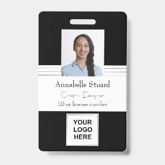 Badge Identification moderne du travail des employés pro
