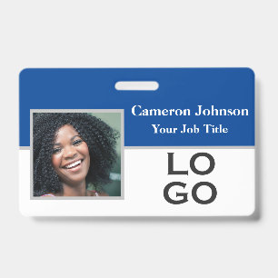 Badge Identification Photo avec Logo Personnalisé sur Fo