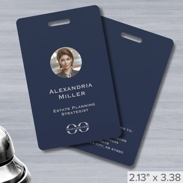 Badge Identification photo du personnel du logo personna (Créateur téléchargé)