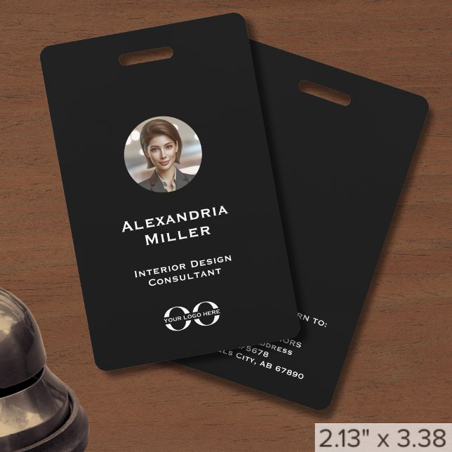 Badge Identification photo du personnel du logo personna (Créateur téléchargé)