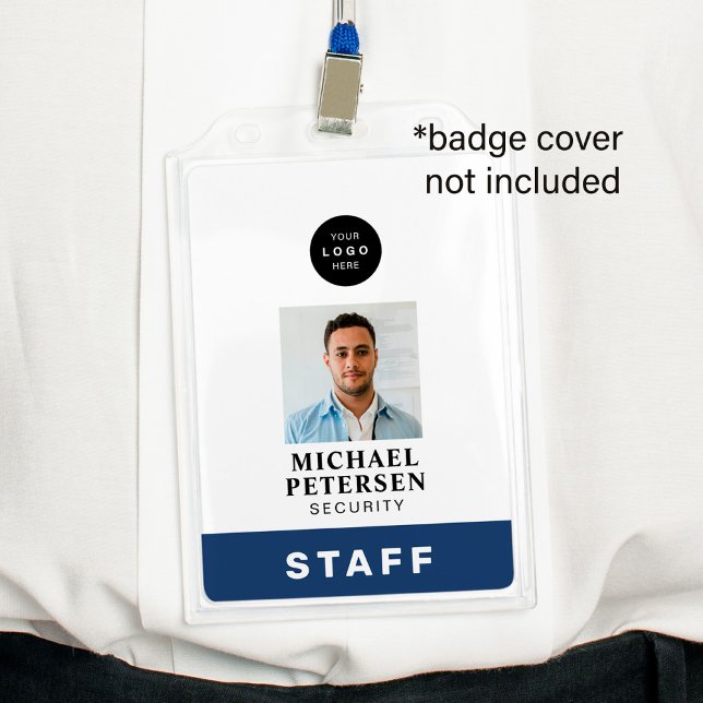 Badge identité de l'employé photo nom sécurité logo de l (Créateur téléchargé)