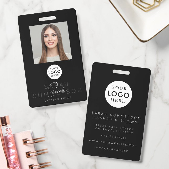 Badge Identité professionnelle Maquillage Sourcils Cils  (Bureau)