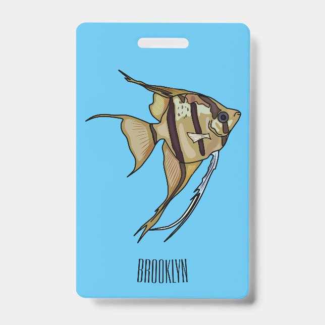 Badge Illustration d'angelfish (Avant)