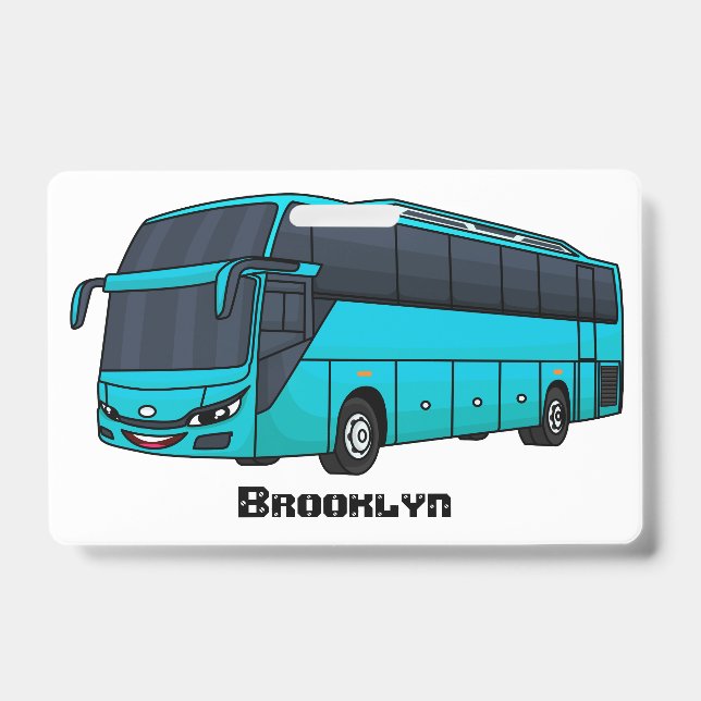 Badge Illustration de bus de passagers moderne en style  (Avant)