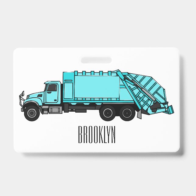 Badge Illustration de camion à ordures (Avant)