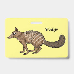 Badge Illustration de cartoon de numbat mignon et heureu