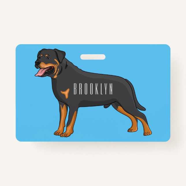 Badge Illustration de chien Rottweiler (Devant)