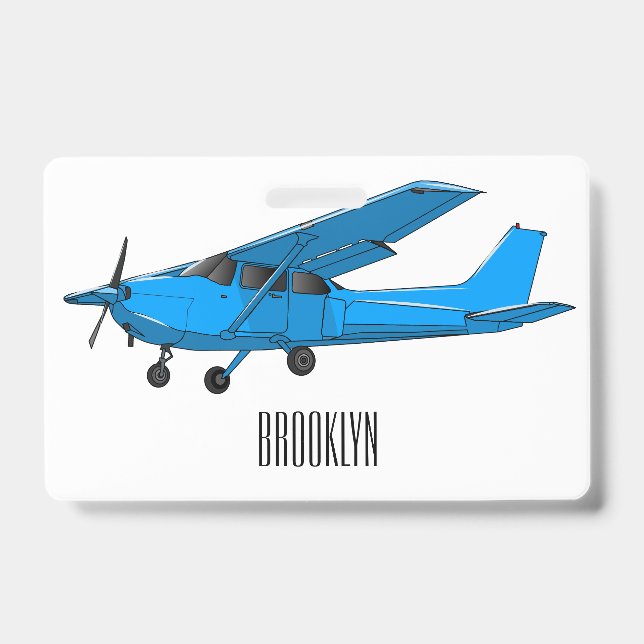 Badge Illustration de dessin animé d'avion à voilure fix (Avant)
