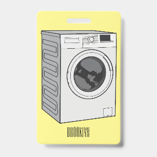 Badge Illustration de dessin animé de machine à laver