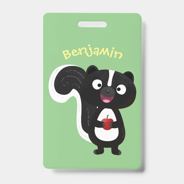Badge Illustration de dessin animé de mouffette mignonne (Avant)