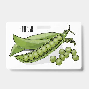 Badge Illustration de dessin animé de pois 