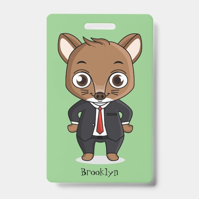 Badge Illustration de dessin animé de rat mignon (Avant)
