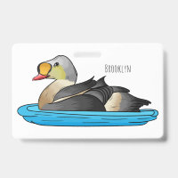 Illustration de dessin animé d'eider à tête royale