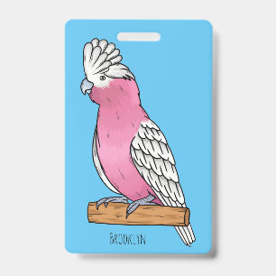 Badge illustration de dessin animé d'oiseau Galah
