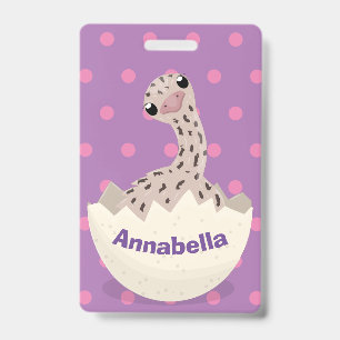Badge Illustration de dessin animé d'un bébé autruche mi