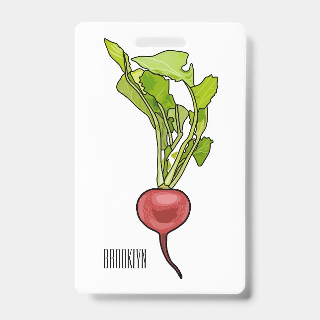 Badge Illustration de dessin Radish (Avant)