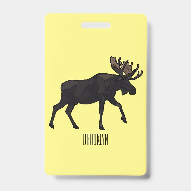 Badge Illustration de dessin sur l'orignal (Avant)
