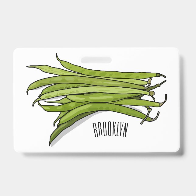 Badge Illustration de haricots verts (Avant)