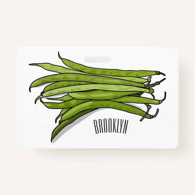 Badge Illustration de haricots verts (Devant)