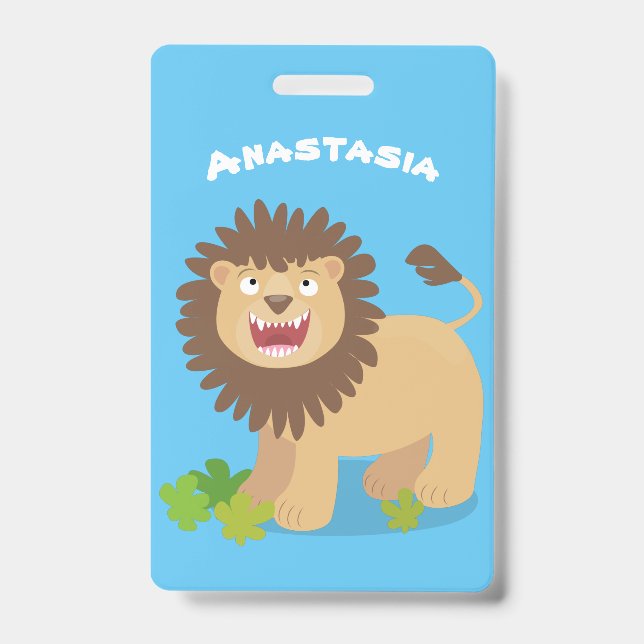 Badge Illustration de l'effervescence de lions heureux (Avant)