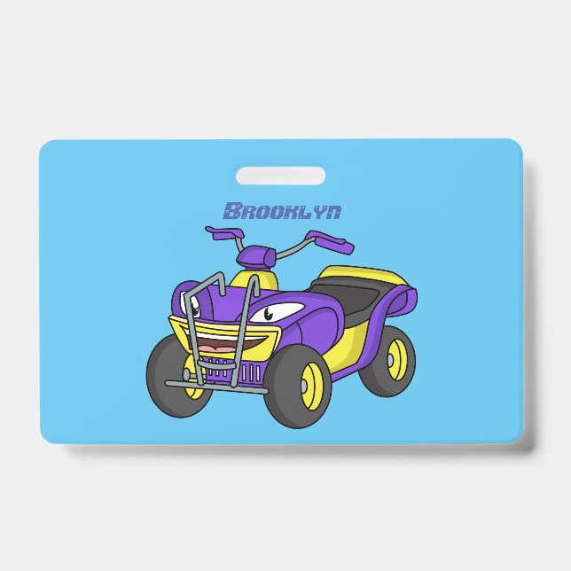 Badge Illustration de moto Purple Quad (Face)