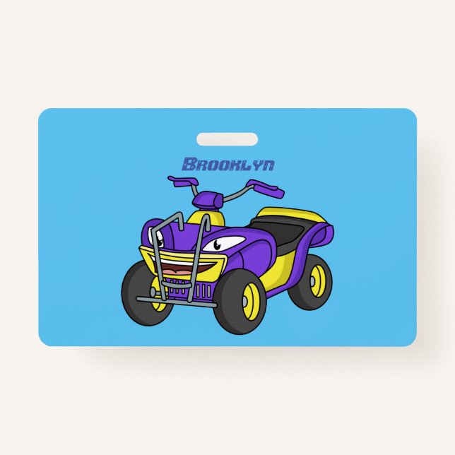 Badge Illustration de moto Purple Quad (Devant)