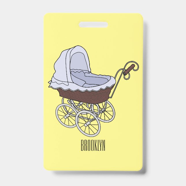 Badge Illustration de poussette de dessin animé  (Avant)